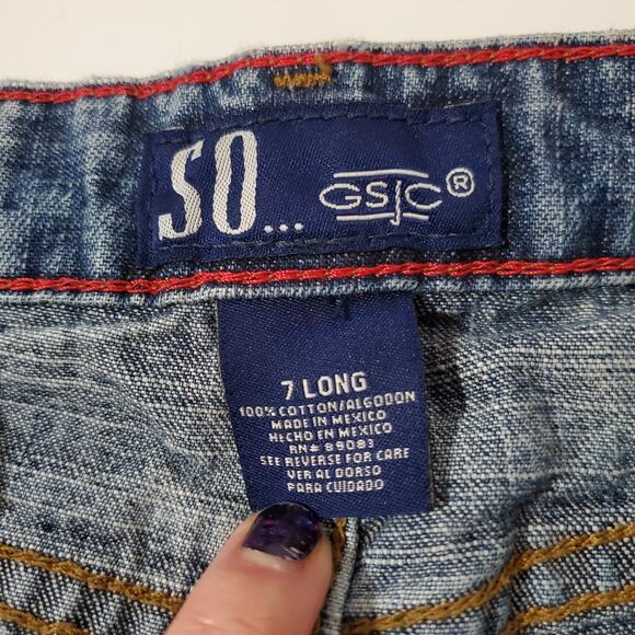 SO Vintage Y2K Flare Medium Wash High Rise Jeans Womens Junior Size 7 Long - Picture 9 of 11